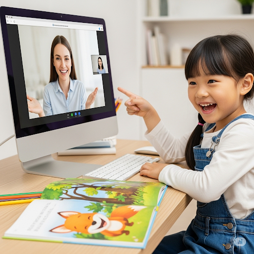 Children learning with a teacher